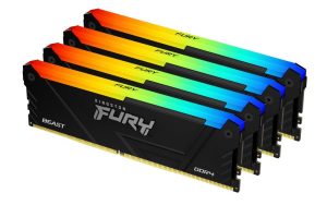 Kingston FURY Beast RGB 128GB (4x32GB) DDR4, 3600MHz, CL18