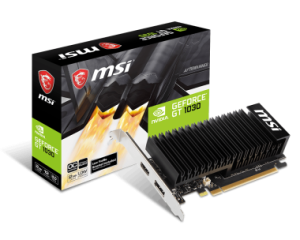 MSI NVIDIA GeForce GT 1030 2GB GDDR4, LowProfile, Fanless