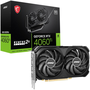 MSI NVIDIA GeForce RTX 4060 Ti Ventus 2X Black OC 8GB GDDR6