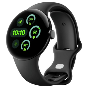 Google Pixel Watch 3 41mm Matte Black Aluminum Case with Sport Band – Obsidian