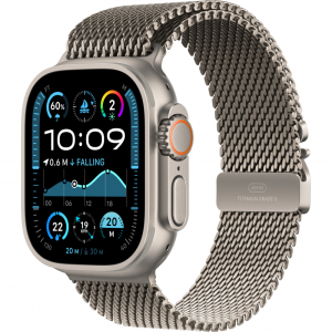 Apple Watch Ultra 2 LTE 49mm Natural Titanium Case with Titanium Milanese Loop (M) - Natural