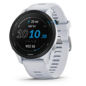 Garmin Forerunner® 255 Music 46mm Whitestone Case avec bracelet en silicone