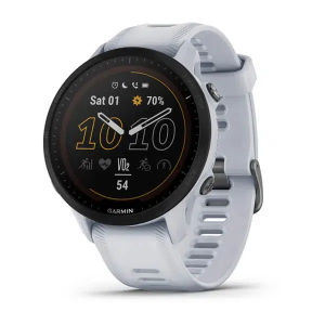 Garmin Forerunner® 955 Solar 47mm Whitestone Case avec bracelet en silicone