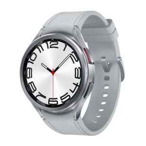 Samsung Galaxy Watch6 Classic LTE 47mm Boîtier argenté avec bracelet sport (M/L) - Argent