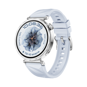 Huawei WATCH GT 5 41mm Boîtier en acier inoxydable avec bracelet en élastomère fluoré - Bleu