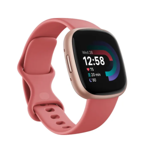 Fitbit Versa 4 Copper Rose Aluminium Case with Pink Sand Band
