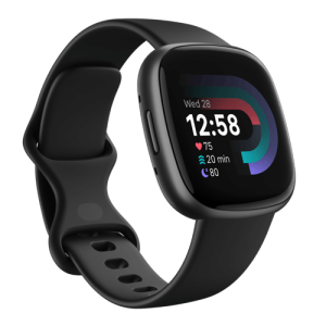 Fitbit Versa 4 Graphite Aluminium Case with Black Band